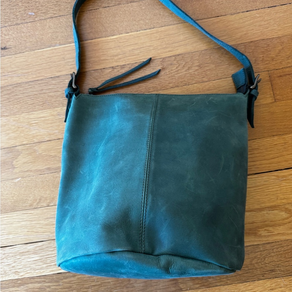 Able Eden Spruce Green Leather Bucket Bag Local and Global - Picture 9 of 9